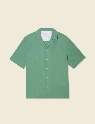Chemise manches courtes vert homme