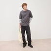 T-shirt manches courtes gris fonc&eacute; homme
