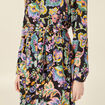 Robe midi droite multicolore femme