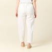 Jeans slouchy taille haute denim blanc femme