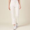 Pantalon éco-responsable denim blanc femme