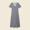 Robe longue éco-responsable bleu femme
