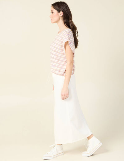 T-shirt manches courtes multicolore femme