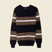 Pull manches longues fabriqu&eacute; en France bleu marine homme