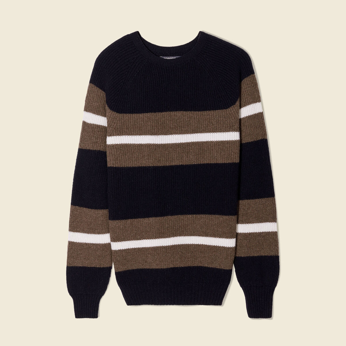 Pull manches longues fabriqu&eacute; en France bleu marine homme