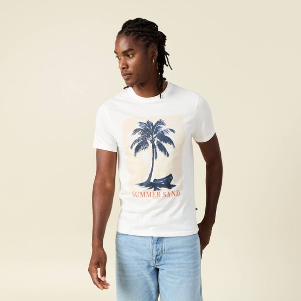 t shirt manches courtes ecru homme T-shirt manches courtes ecru homme