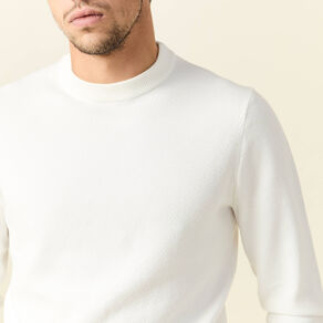 Pull manches longues ecru homme