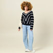 Pull manches longues bleu marine femme