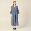Robe longue éco-responsable bleu marine femme