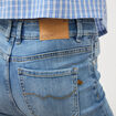 Jeans bootcut taille haute denim used femme