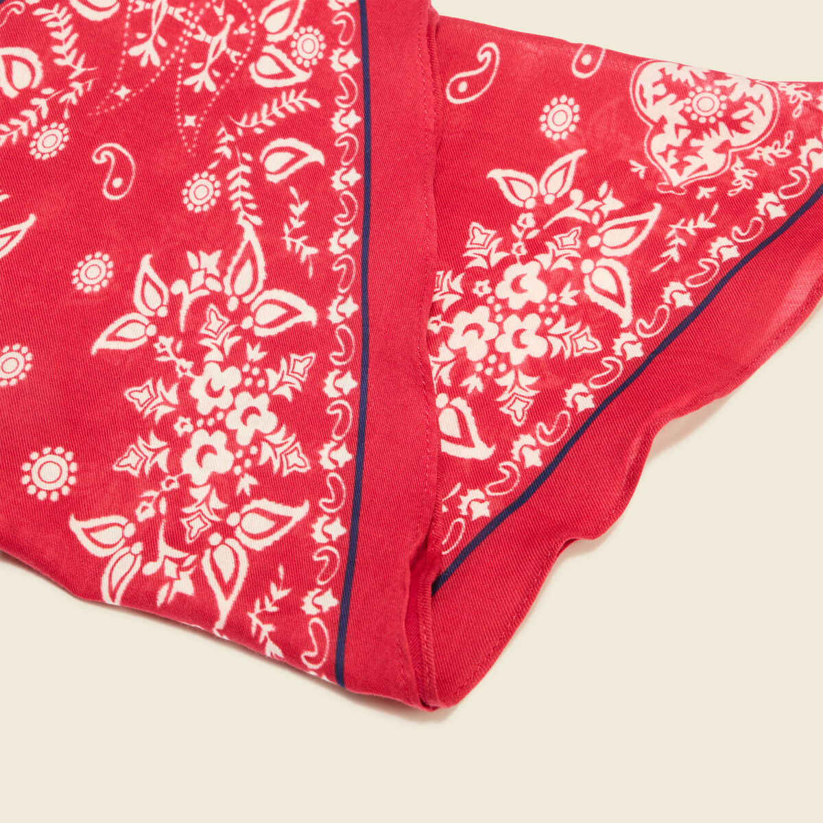 Foulard en coton rouge femme