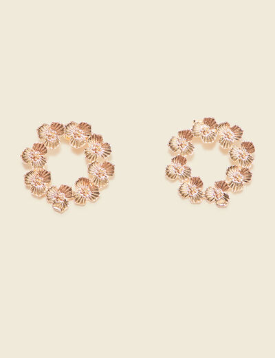 Boucles d'oreilles clous couleur or femme
