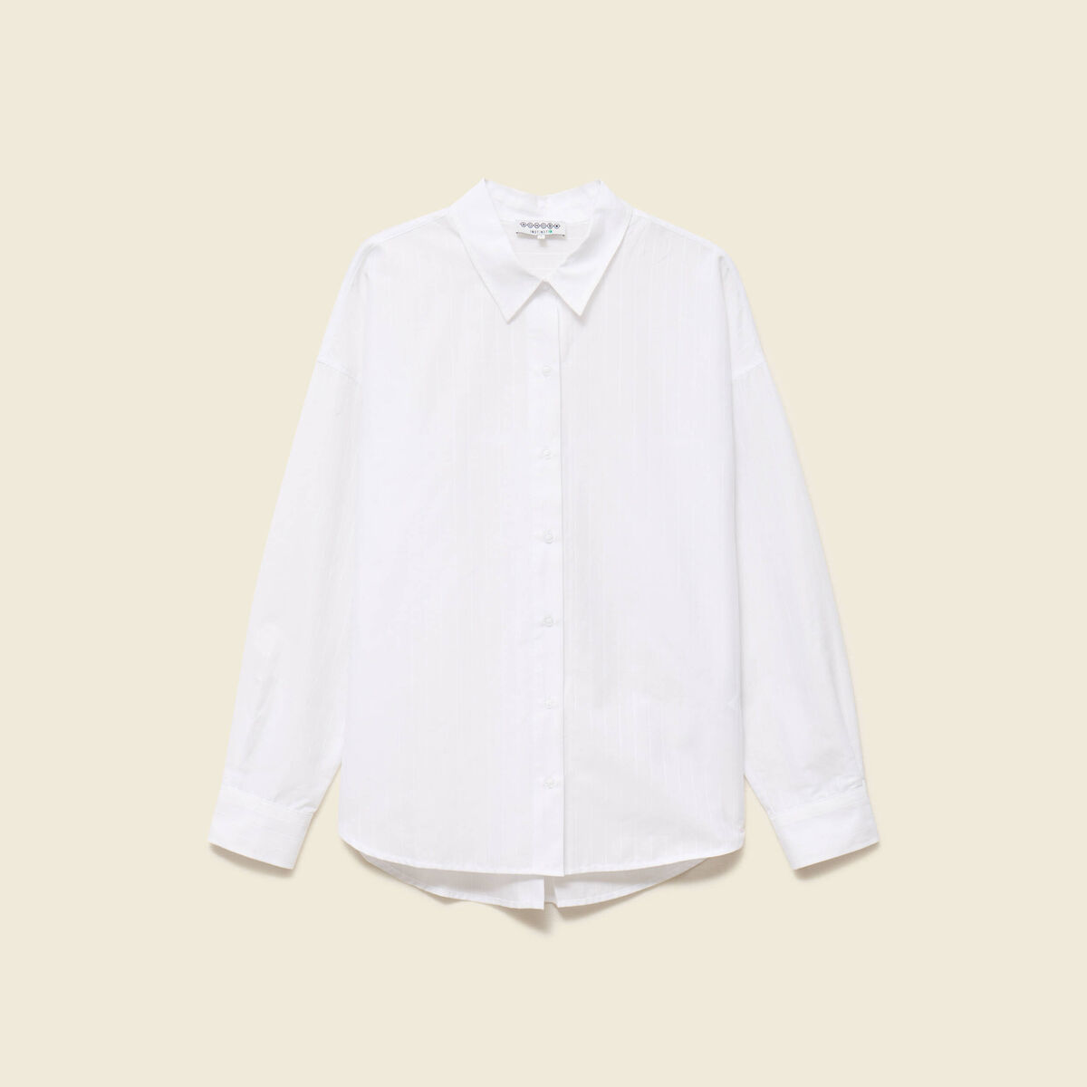 Chemise oversize en coton ecru femme