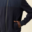 Sweat zipp&eacute; &agrave; capuche bleu marine homme