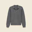 Pull col v gris fonc&eacute; homme