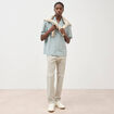 Chemise boyfriend manches courtes vert clair homme