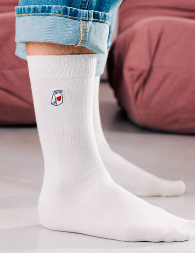 Lot de 2 paires de chaussettes bleu marine homme