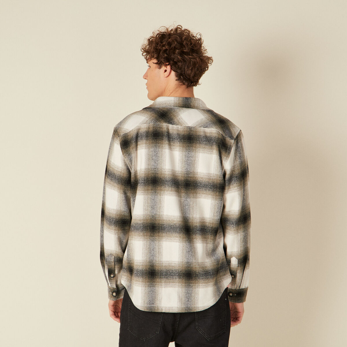 Surchemise éco-responsable vert kaki homme