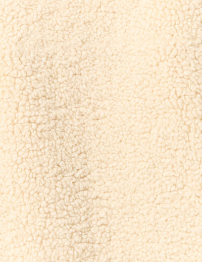 Manteau surchemise droit creme femme