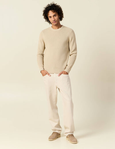 Pull éco-responsable sable homme