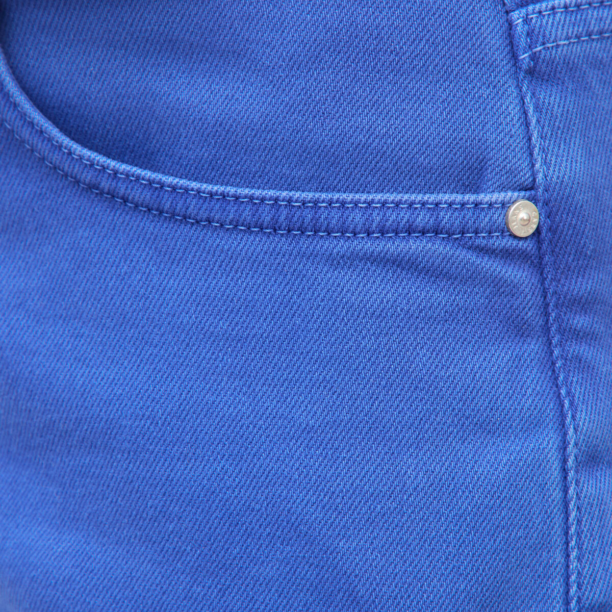 Pantalon straight taille haute bleu electrique femme