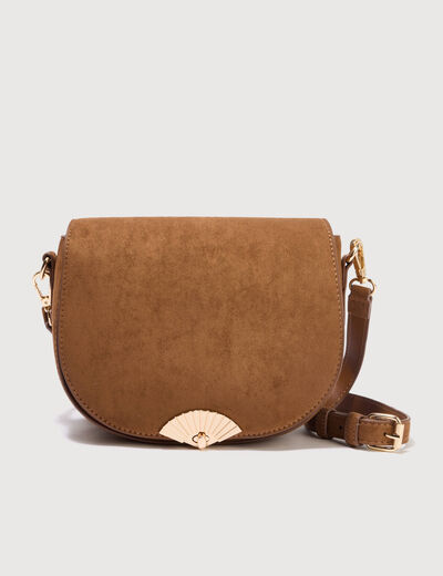 Sac bandouli&egrave;re avec doublure camel femme
