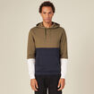 Sweat à capuche taupe homme