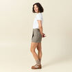 Jupe-short fluide avec doublure noir femme