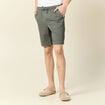 Short droit avec cordon vert kaki homme