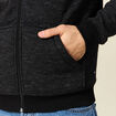 Sweat manches longues zippé noir homme