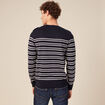 Pull manches longues bleu marine homme