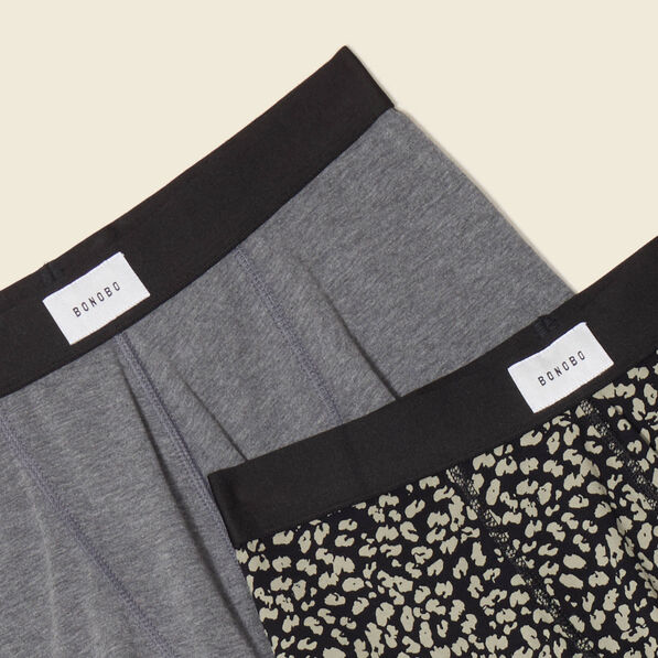 Lot 2 boxers gris foncé homme