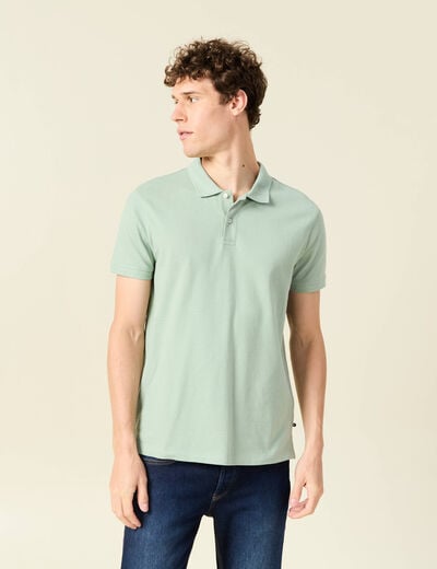 Polo éco-responsable vert homme