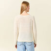 Gilet manches longues creme femme