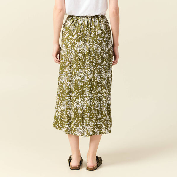 jupe longue portefeuille vert olive femme Jupe longue portefeuille vert olive femme