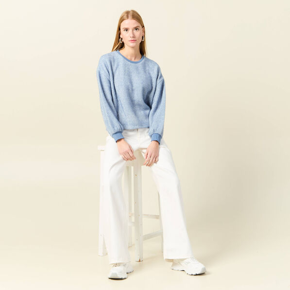 sweat manches longues bleu clair femme Sweat manches longues bleu clair femme
