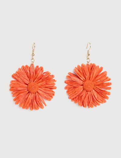 Boucles d'oreilles orange clair femme