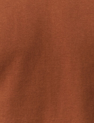 T-shirt manches courtes marron cognac homme