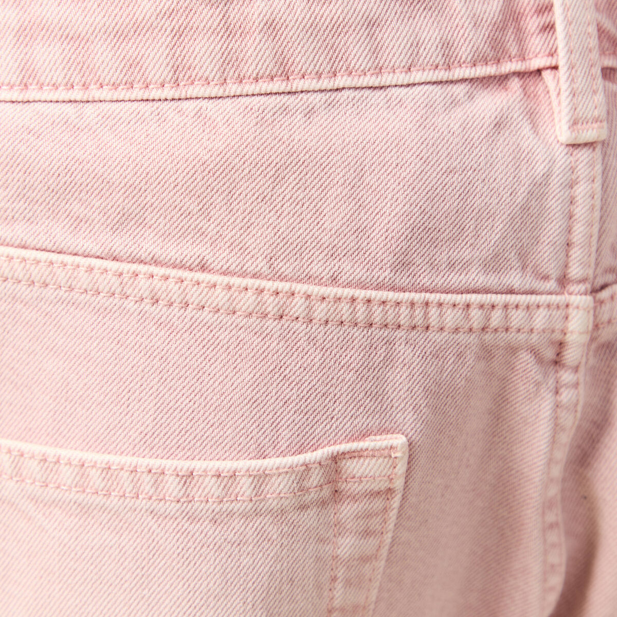 Jeans straight longueur 32 en coton rose homme
