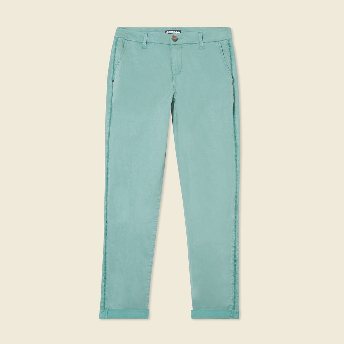 Pantalon chino Instinct vert foncé femme