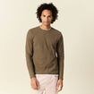 T-shirt manches longues taupe homme
