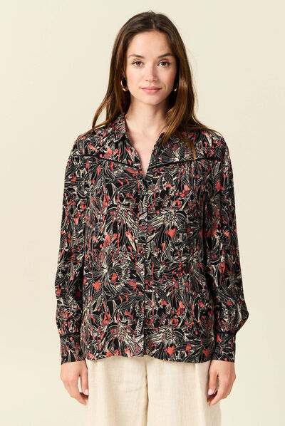 Chemise éco-responsable noir femme