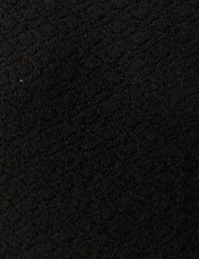Pull ajour&eacute; col bateau manches longues noir femme