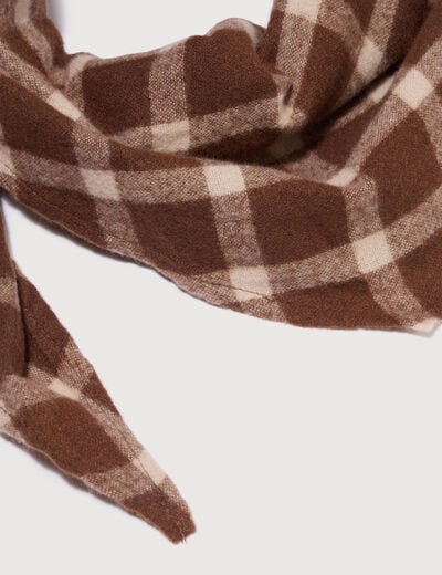 Foulard marron cognac femme