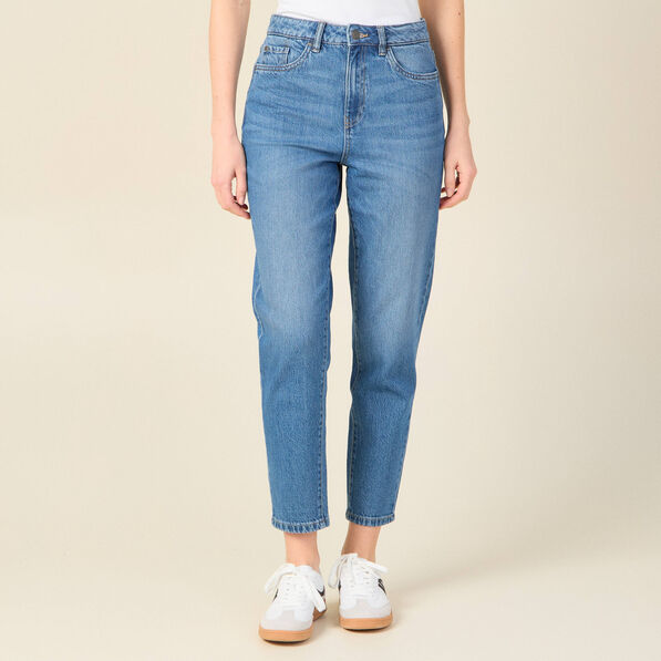 jeans mom 78eme denim stone femme Jeans mom 7/8ème denim stone femme