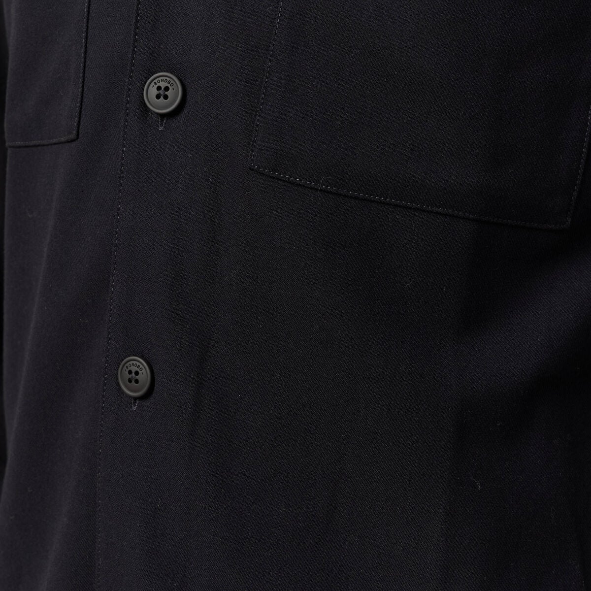 Surchemise col classique manches longues bleu marine homme