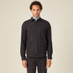 Chemise manches longues gris fonc&eacute; homme