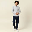 Chemise en coton manches longues blanc homme