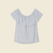 Blouse manches courtes ecru femme