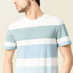 T-shirt manches courtes bleu pétrole homme